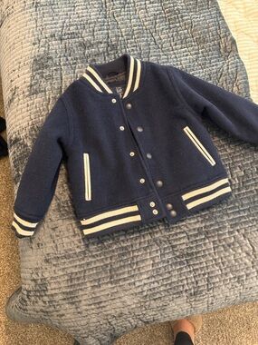 GAP Navy Jacket with White Stripe Trim
